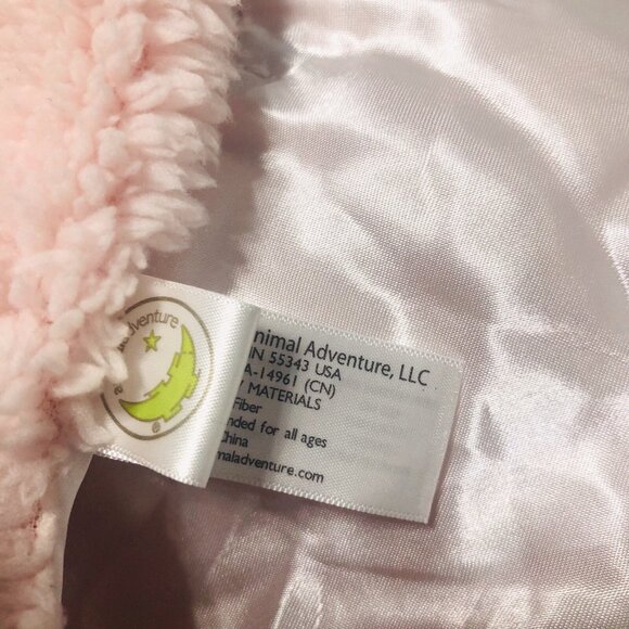 Animal Adventure Pink Bear Lovey Baby Snuggy Plush 13” Security Blanket - Picture 11 of 12